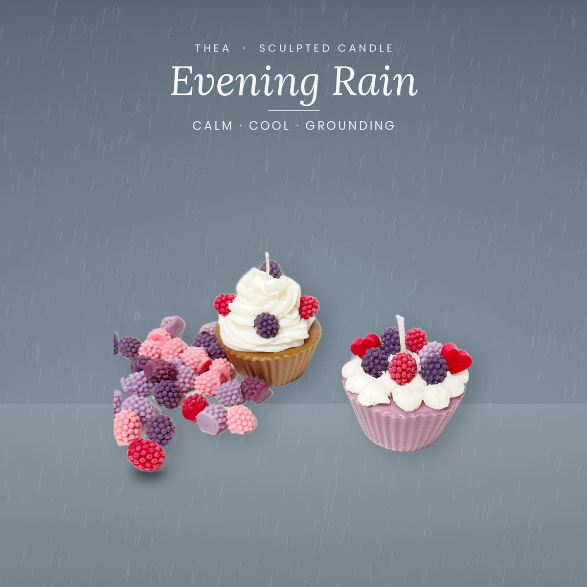 CUPCAKE (PACK OF 2) Evening Rain – Thea candle