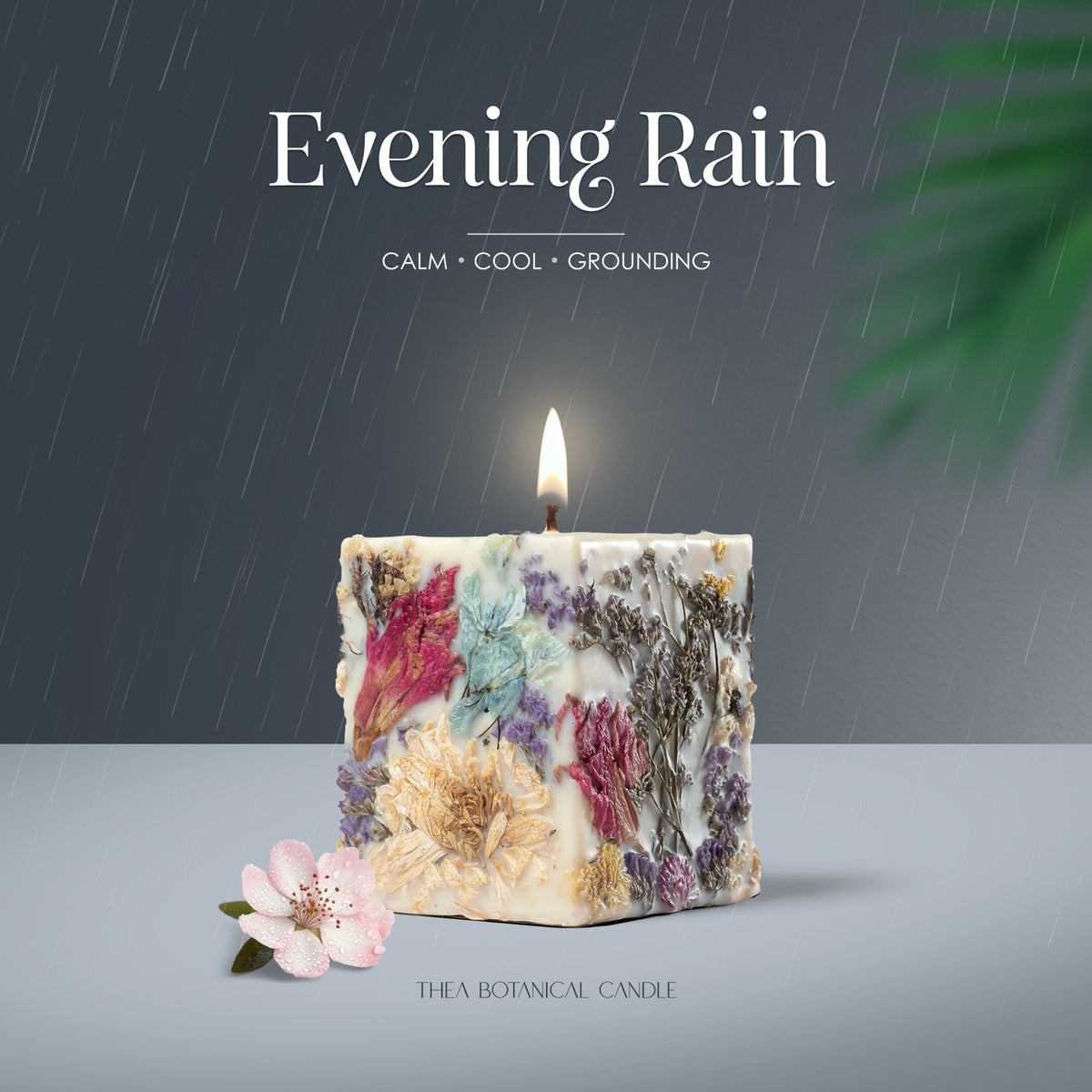 FLORA SQUARE Evening Rain botanical candle