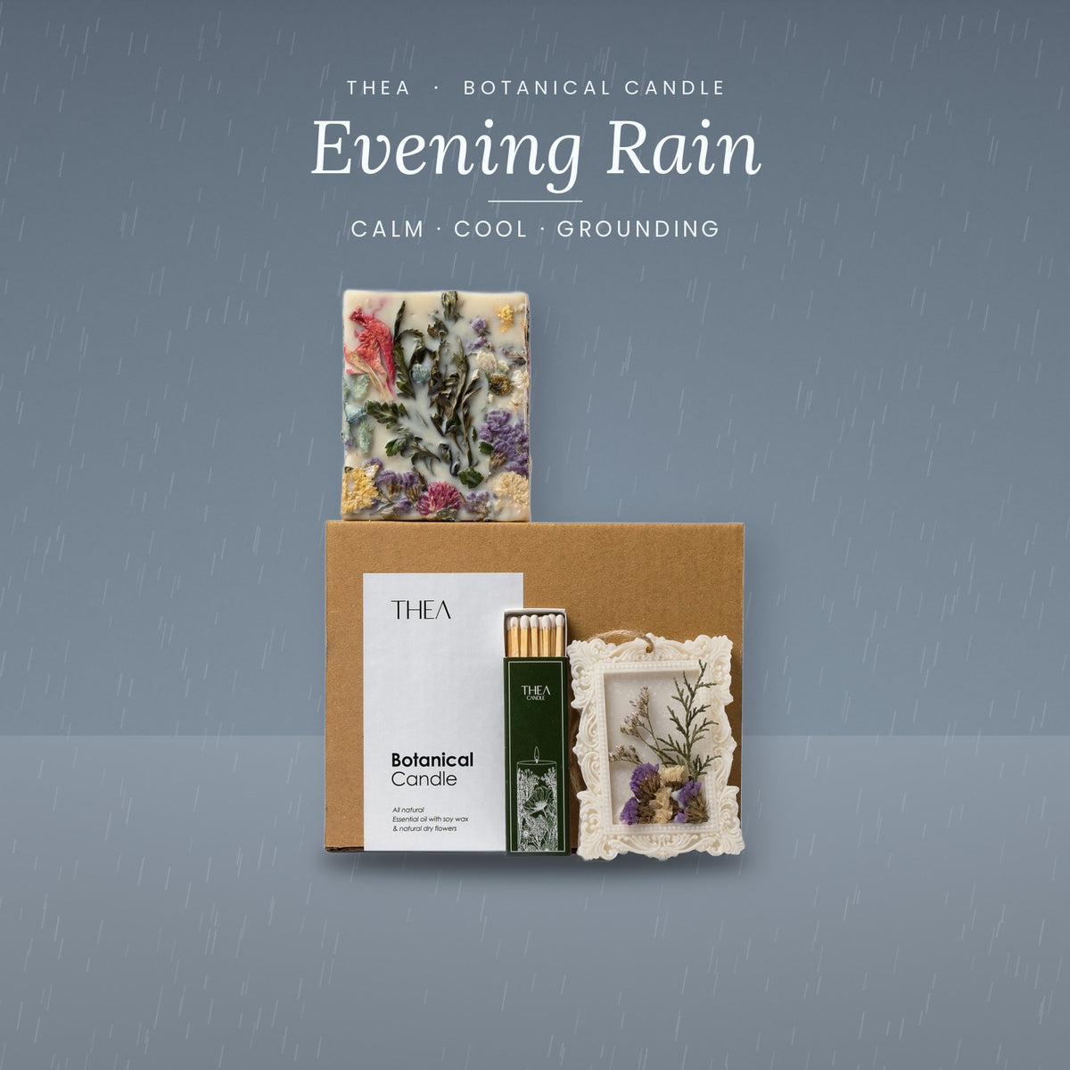FLORA SQUARE Evening Rain – Thea candle