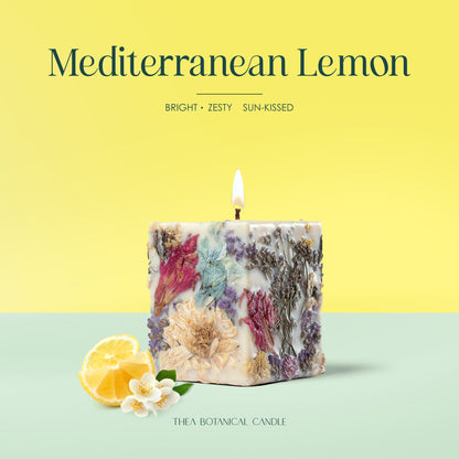 FLORA SQUARE Mediterranean Lemon botanical candle