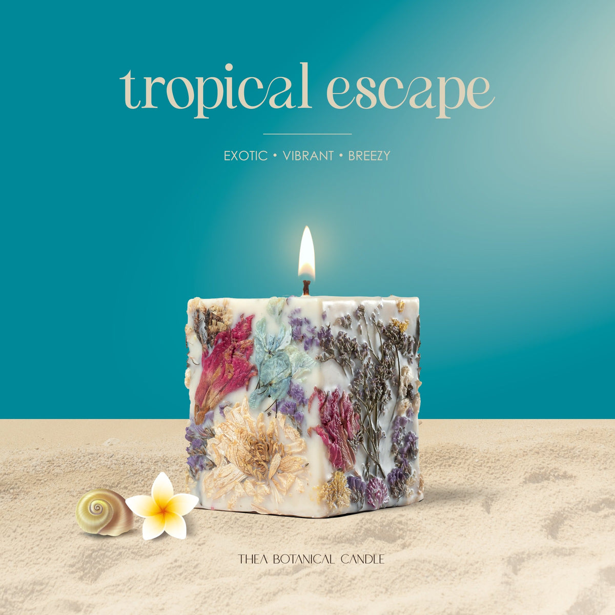 FLORA SQUARE Tropical Escape botanical candle